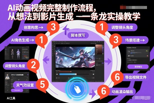 AI动画视频完整制作流程，从想法到影片生成一条龙实操教学-易网赚