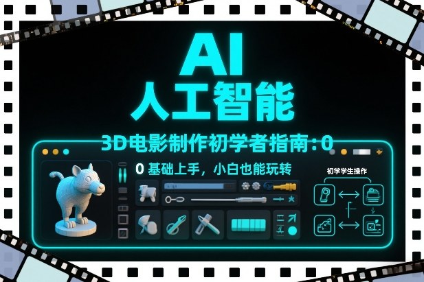 AI人工智能3D电影制作初学者指南：0基础上手，小白也能玩转-易网赚