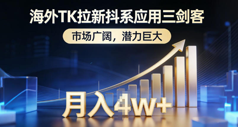 海外TK拉新抖系应用三剑客，市场广阔，潜力巨大，月入1w+-易网赚