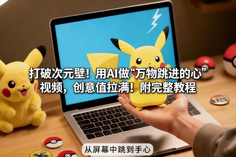 打破次元壁！用AI做【万物跳进手心】视频，创意值拉满！附完整教程-易网赚