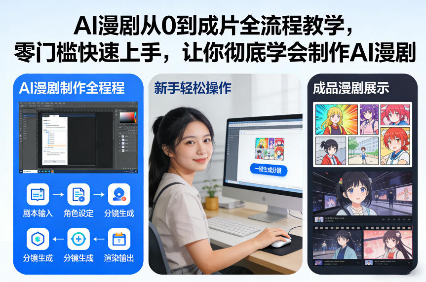 AI漫剧从0到成片全流程教学，零门槛快速上手，让你彻底学会制作AI漫剧【保姆级教程】-易网赚